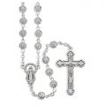  SILVER PLATED FILIGREE BEADS ROSARY 